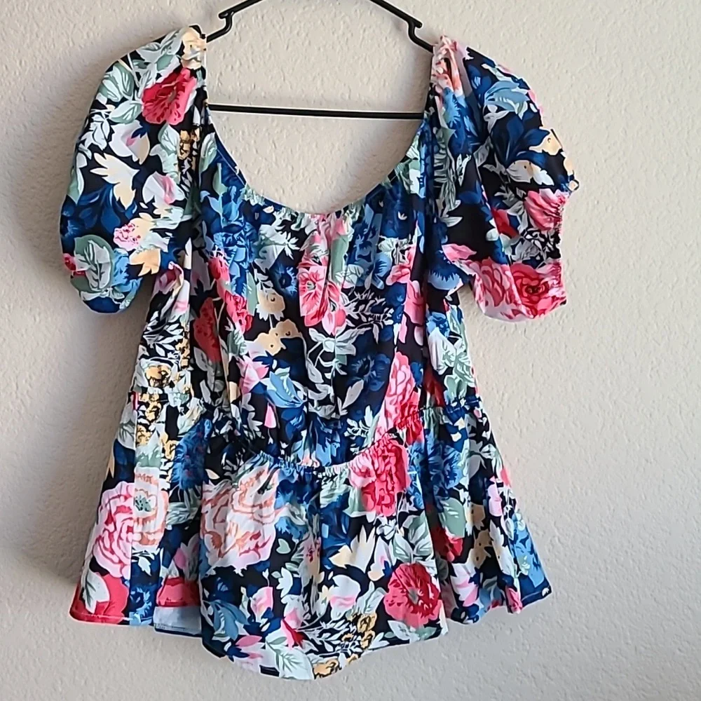 Shein floral off the shoulder blouse - Picture 4 of 5